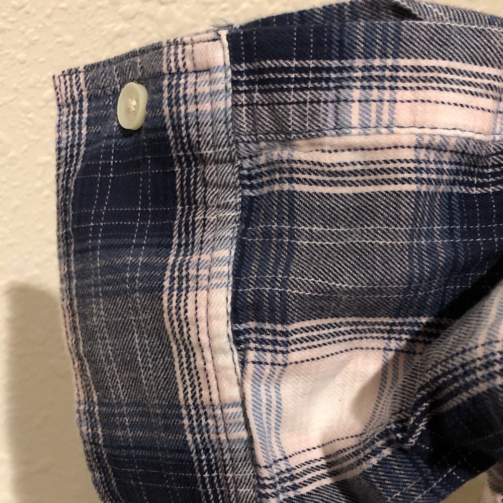 Women’s Blue and White Plaid Shirt - Picture 5 of 12